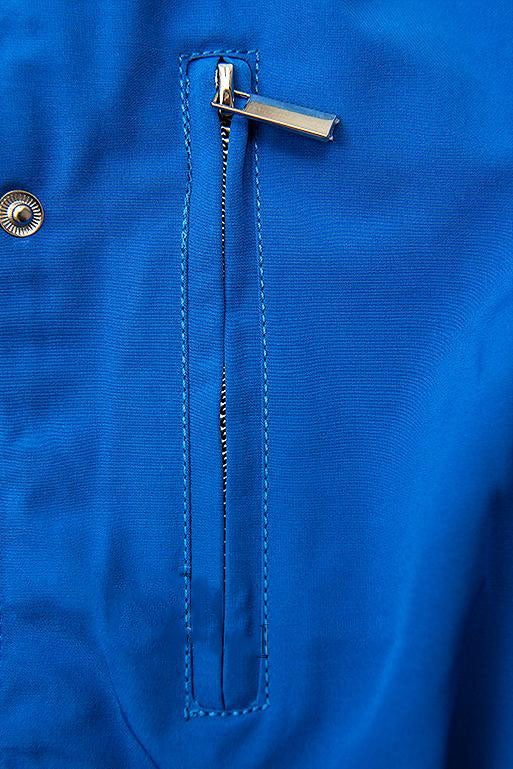 Winter faux fur coat jacket // blue