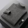 Men's solid color high-end three color business casual sweater