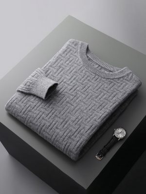 Men's tricolor business simple high-end casual sweater