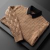 Men's fashionable tricolor autumn and winter sweater