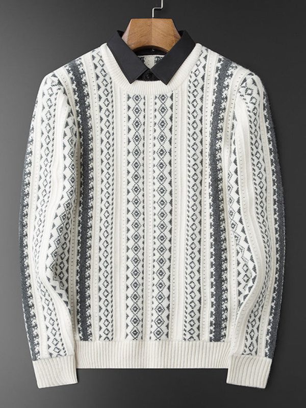 Men's casual pattern autumn and winter sweater