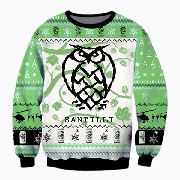 Men's SantIlli Beer 3D Print Ugly Christmas Sweatshirt / [blueesa] /