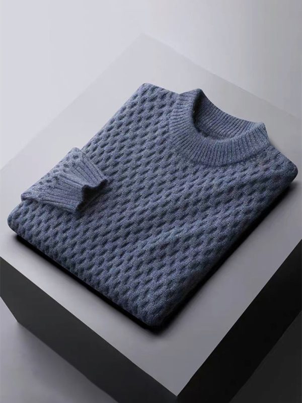 Men's solid color business simple high-end casual sweater