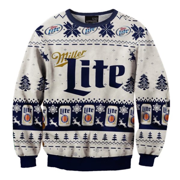 Unisex Miller Lite Fun 3D Printed Christmas Sweatshirt / [blueesa] /