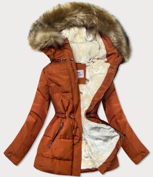 Ladies orange/brown winter parka