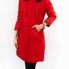 Red ladies waterproof jacket