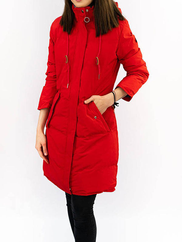 Red ladies waterproof jacket