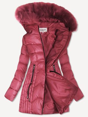 Pink stitched winter ladies jacket