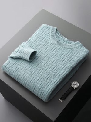 Men's tricolor business simple high-end casual sweater