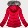 Red ladies winter jacket