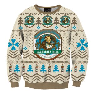 Unisex Vintage Our Beers Augustiner-Bru 3D Printed Christmas Ugly Sweatshirt / [blueesa] /