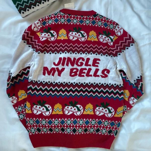 Autumn And Winter Comfortable And Casual Men's Home Jingle My Bell Pullover Round Neck Sweater Christmas Sweater / [blueesa] /