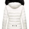 Ladies winter jacket with detachable fur collar