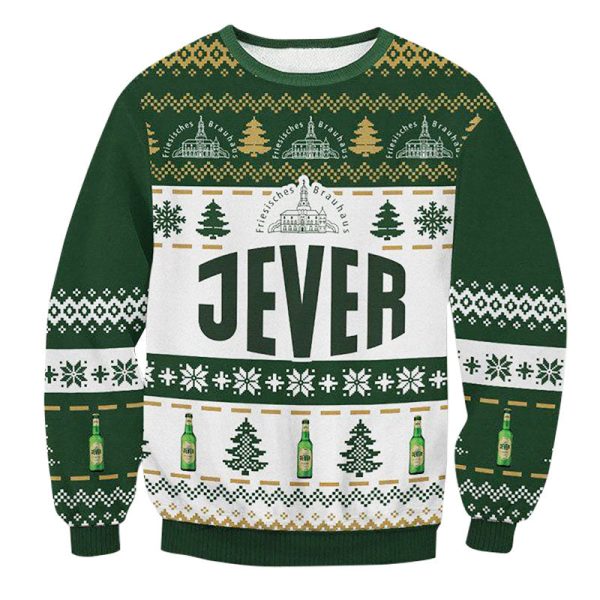 Men's Jever German Beer 3D Print Ugly Christmas Sweatshirt / [blueesa] /