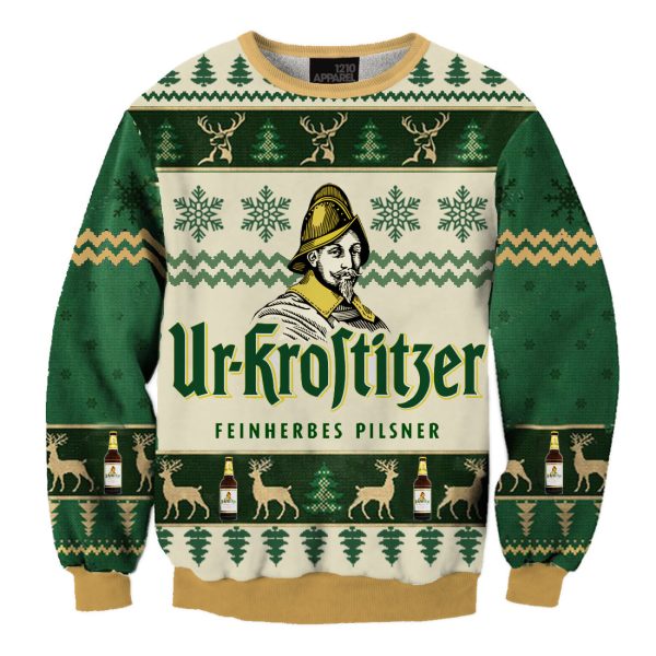 UnisexUr-Krostitzer Premium Pilsner 3D Printed Christmas Ugly Sweatshirt / [blueesa] /