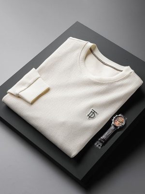 Men's casual autumn and winter solid color sweater