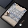 Men's two color casual business sweater
