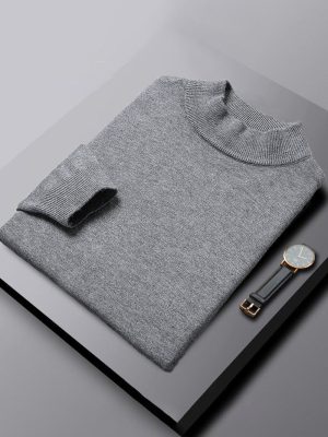 Men's casual autumn and winter gray sweater