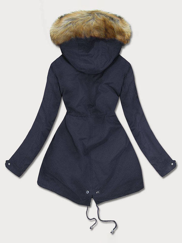Women's parka with navy lining