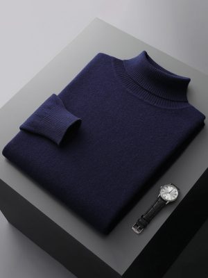 Men's six color solid color business simple high-end casual sweater