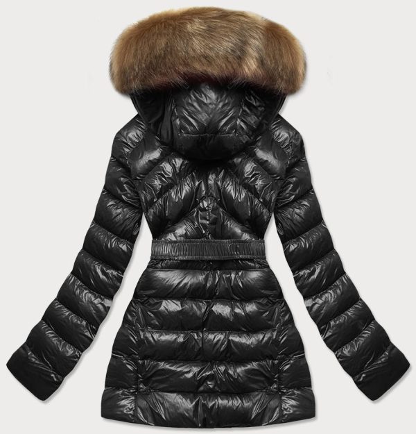 Black shiny winter jacket