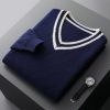 Men's collar stripe business high-end casual sweater