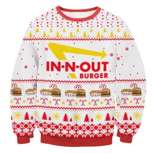 In N Out Burger Fleece Ugly Christmas Sweatshirt / [blueesa] /