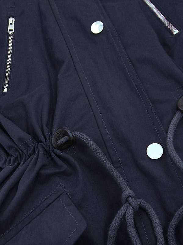 Women's parka with navy lining