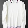 Men's lapel three color casual business sweater