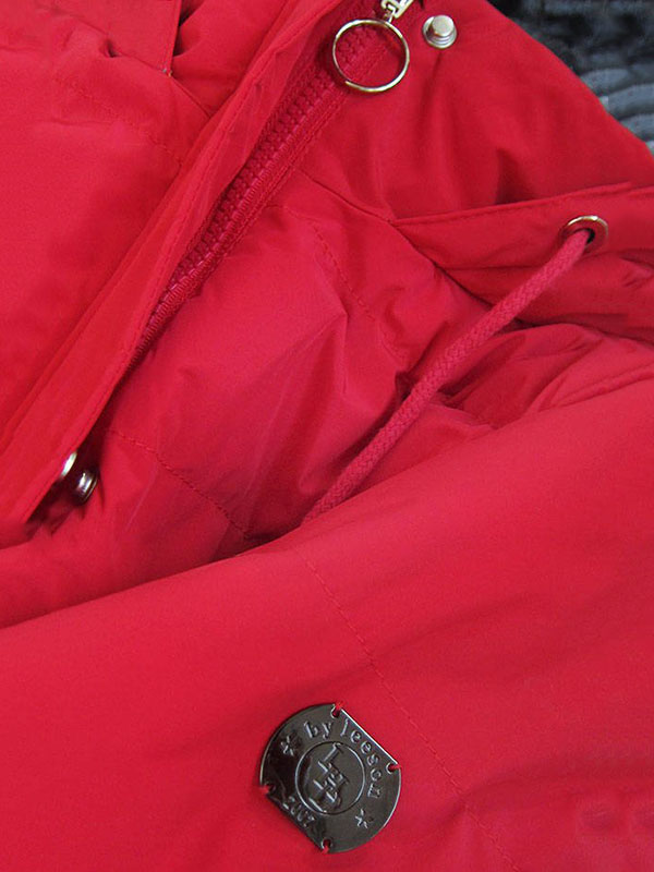 Red ladies waterproof jacket