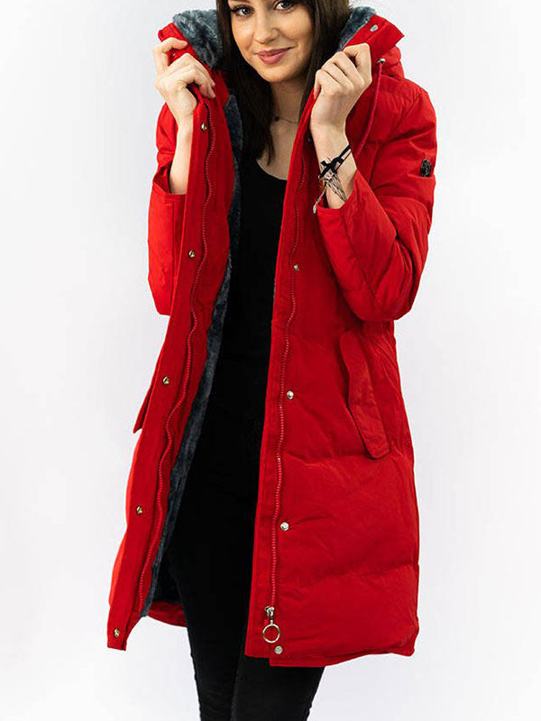 Red ladies waterproof jacket