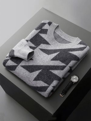 Men's autumn and winter gray casual sweater