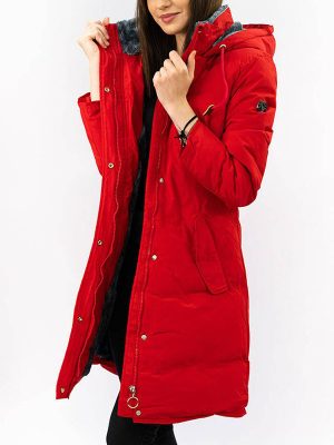 Red ladies waterproof jacket