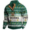 Men's Vintage Vektins Christmas Print Stand Collar Sweatshirt / [blueesa] /