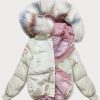 Women's plus size winter jacket pink