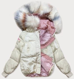 Women's plus size winter jacket pink