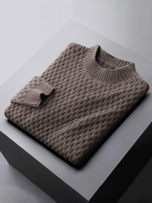 Men's solid color business simple high-end casual sweater