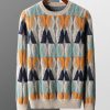 Knitted jacquard retro cashmere sweater