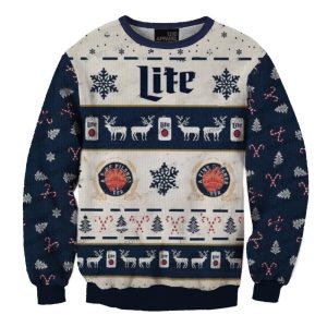 Unisex Miller Lite 3D Printed Christmas Sweatshirt / [blueesa] /
