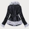 Ladies black fur coat
