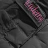 Women's short oversized winter jacket black/pink