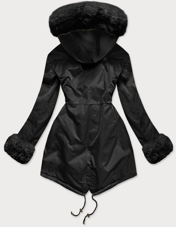 Women's bear black winter parka