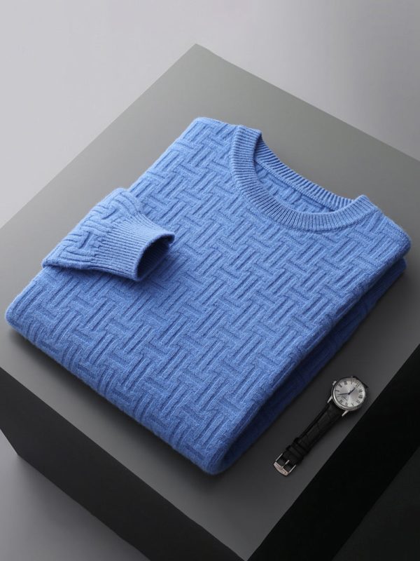Men's tricolor business simple high-end casual sweater