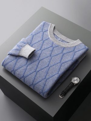 Men's solid color casual business sweater