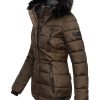 Ladies winter warm jacket, stitched jacket, lined with artificial fur