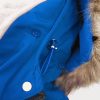 Teddy bear blue ladies winter parka coat
