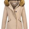 Women's jacket winter parka faux fur