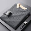 Men's color matching casual business sweater