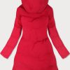 Red ladies waterproof jacket