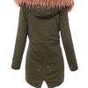 Winter women's hooded parka coat